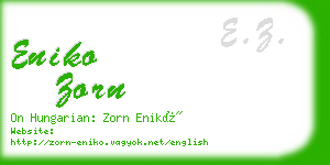 eniko zorn business card